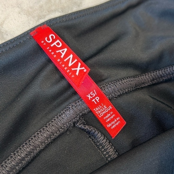 SPANX Faux Leather Leggings XS Tall Black Pants - Picture 10 of 15